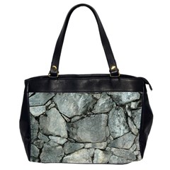 Grey Stone Pile Office Handbags (2 Sides)  by trendistuff