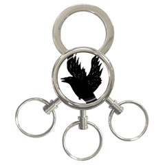 Crow 3-ring Key Chains by JDDesigns
