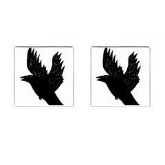 Crow Cufflinks (square) by JDDesigns