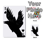 Crow Playing Cards 54 Designs  Front - Spade5