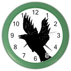 Crow Color Wall Clocks by JDDesigns