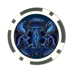 Ems Blue Poker Chip Card Guards by Bigfootshirtshop