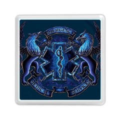Ems Blue Memory Card Reader (square)  by Bigfootshirtshop