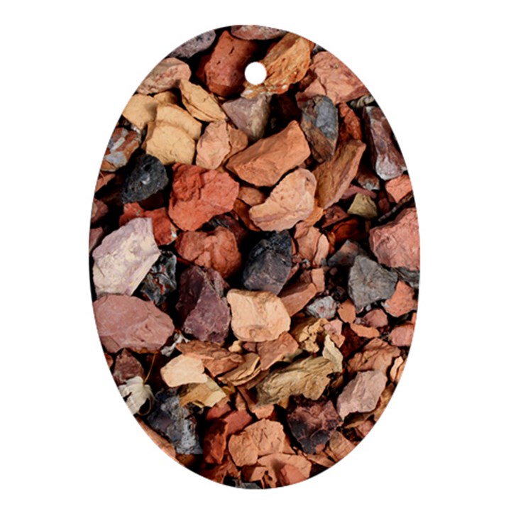 COLORED ROCKS Oval Ornament (Two Sides)