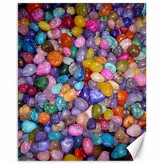 Colored Pebbles Canvas 11  X 14   by trendistuff