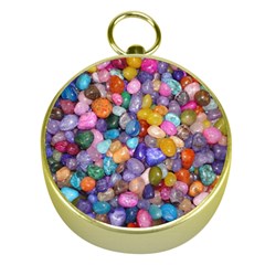 Colored Pebbles Gold Compasses by trendistuff