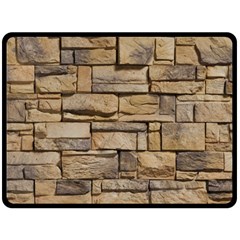 Block Wall 1 Double Sided Fleece Blanket (large) 