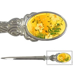 Wonderful Soft Yellow Flowers With Dragonflies Letter Openers by FantasyWorld7