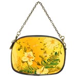 Wonderful Soft Yellow Flowers With Dragonflies Chain Purses (One Side)  Front