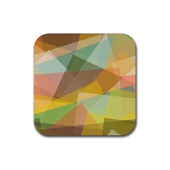 Fading Shapes Rubber Coaster (square) by LalyLauraFLM