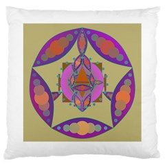 Mandala Large Cushion Cases (one Side)  by Valeryt