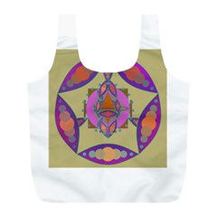 Mandala Full Print Recycle Bags (l)  by Valeryt