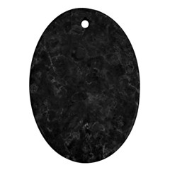 Black Marble Oval Ornament (two Sides) by trendistuff