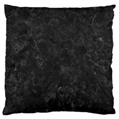 Black Marble Large Flano Cushion Cases (one Side)  by trendistuff