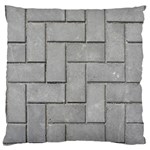 ALTERNATING GREY BRICK Large Flano Cushion Cases (Two Sides)  Back