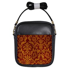 Royal Red And Gold Girls Sling Bags by trendistuff