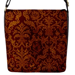 Royal Red And Gold Flap Messenger Bag (s) by trendistuff