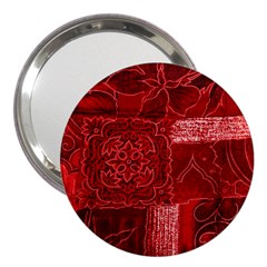 Red Patchwork 3  Handbag Mirrors by trendistuff