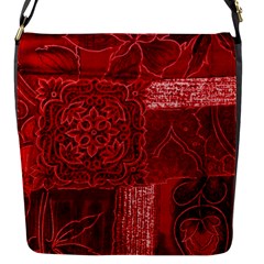 Red Patchwork Flap Messenger Bag (s) by trendistuff