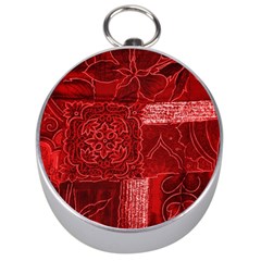 Red Patchwork Silver Compasses by trendistuff