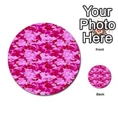 Camo Pink Multi-purpose Cards (round) 