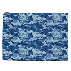 Camo Navy Cosmetic Bag (xxl)  by trendistuff