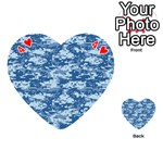 CAMO DIGITAL NAVY Playing Cards 54 (Heart)  Front - Heart4