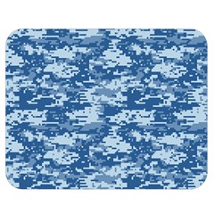 Camo Digital Navy Double Sided Flano Blanket (medium)  by trendistuff