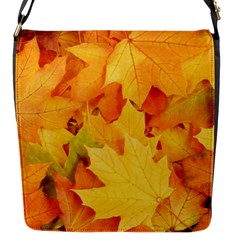 Yellow Maple Leaves Flap Messenger Bag (s) by trendistuff