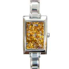 YELLOW LEAVES Rectangle Italian Charm Watches