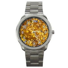 YELLOW LEAVES Sport Metal Watches