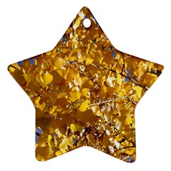 YELLOW LEAVES Star Ornament (Two Sides) 