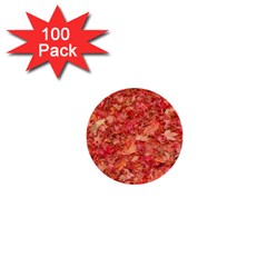 RED MAPLE LEAVES 1  Mini Buttons (100 pack) 