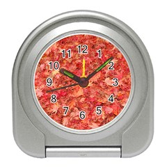 RED MAPLE LEAVES Travel Alarm Clocks