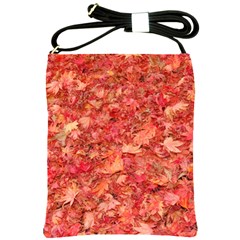 RED MAPLE LEAVES Shoulder Sling Bags