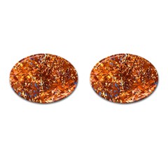 Orange Leaves Cufflinks (oval) by trendistuff