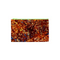 Orange Leaves Cosmetic Bag (xs) by trendistuff