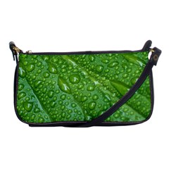 Green Leaf Drops Shoulder Clutch Bags by trendistuff