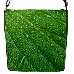 Green Leaf Drops Flap Messenger Bag (s) by trendistuff
