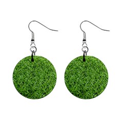 Green Grass 2 Mini Button Earrings