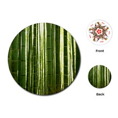 Bamboo Grove 2 Playing Cards (round)  by trendistuff