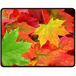 AUTUMN LEAVES 1 Double Sided Fleece Blanket (Medium)  58.8 x47.4  Blanket Back