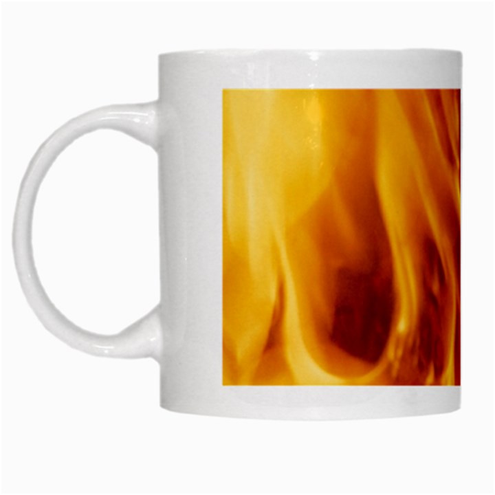 YELLOW FLAMES White Mugs