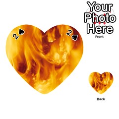 YELLOW FLAMES Playing Cards 54 (Heart) 