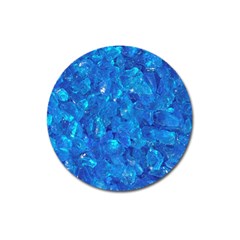 Turquoise Glass Magnet 3  (round) by trendistuff