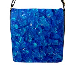 Turquoise Glass Flap Messenger Bag (l)  by trendistuff