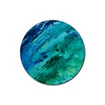 SHADES OF BLUE Rubber Round Coaster (4 pack)  Front