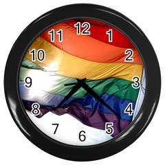 Pride Flag Wall Clocks (black) by trendistuff