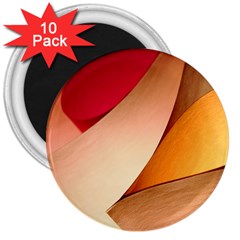 Pretty Abstract Art 3  Magnets (10 Pack)  by trendistuff