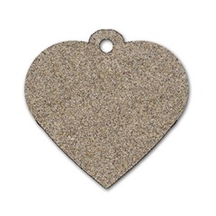Light Beige Sand Texture Dog Tag Heart (two Sides) by trendistuff